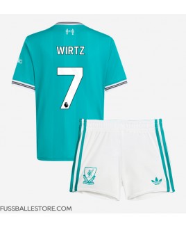 Günstige Liverpool Florian Wirtz #7 3rd trikot Kinder 2025-26 Kurzarm (+ Kurze Hosen)